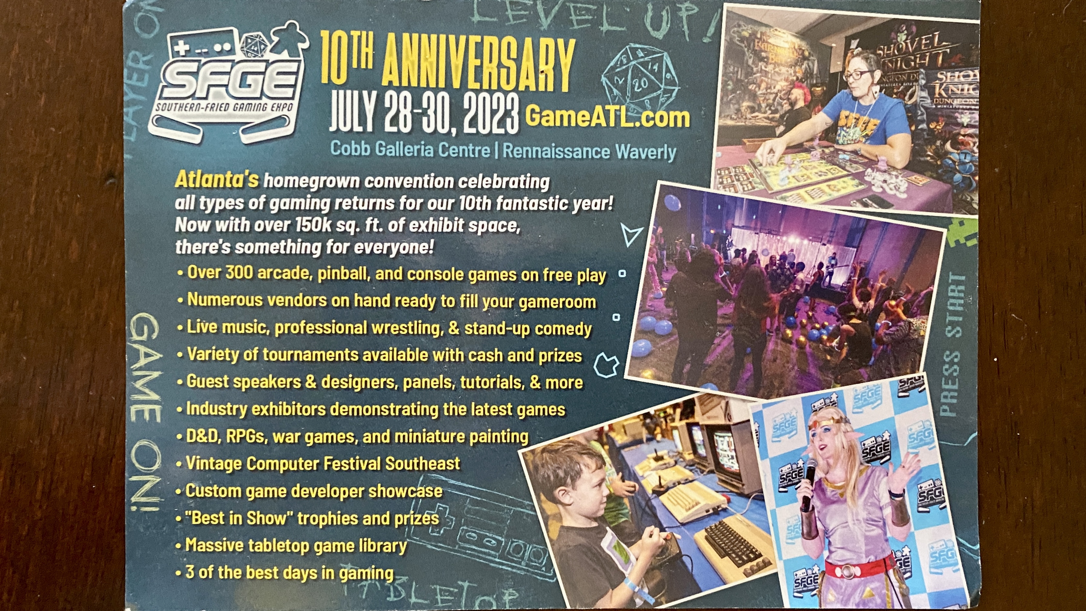 Flyer of the gaming expo